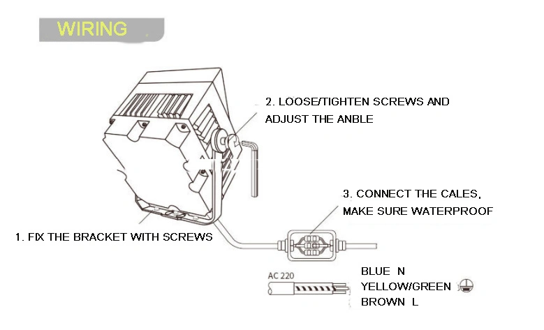 25W Square Foldable Exterior IP65 LED Waterproof Landscape Spotlight Garden Outdoor Flood Lamp Light