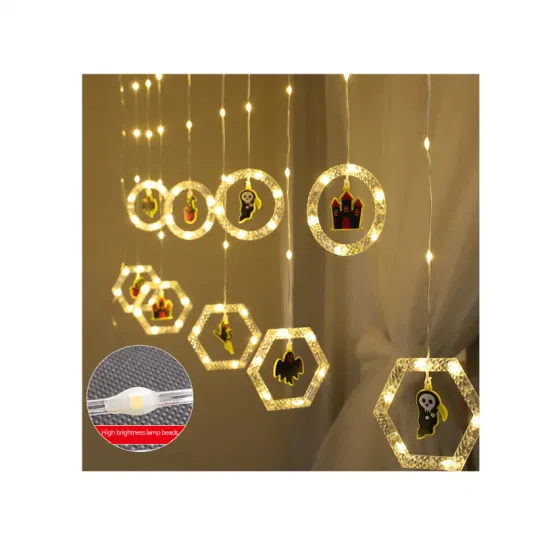 Luz LED colgante 3D creativa para decoración navideña, luces con ventosa para Navidad, luz decorativa para vacaciones, luz Solar