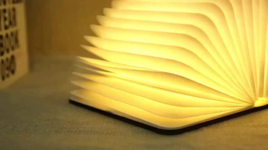 Luz de libro LED plegable recargable de papel impermeable mini estilo nuevo