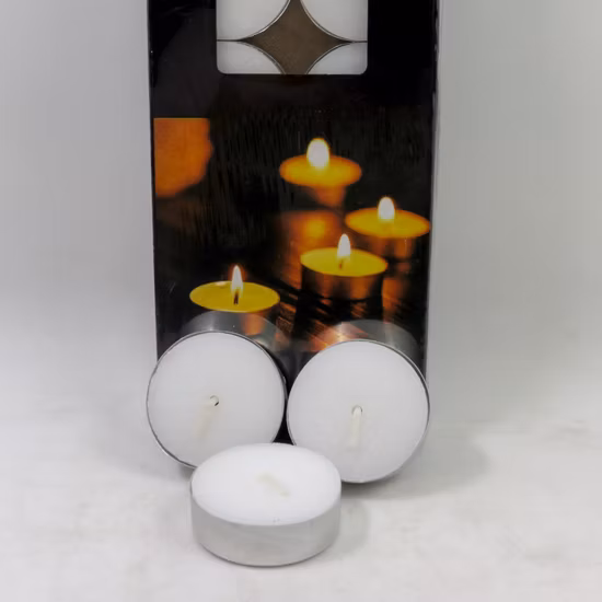 Vela ligera de té sin perfume al por mayor de fábrica de China Vela candelita blanca de 3 horas